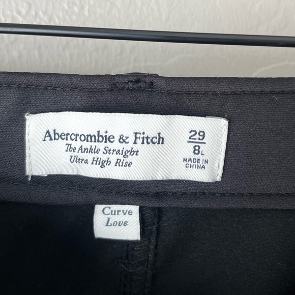 Abercrombie & Fitch The Ankle Straight Ultra High Rise faux leather pants 29 NEW - Picture 6 of 8